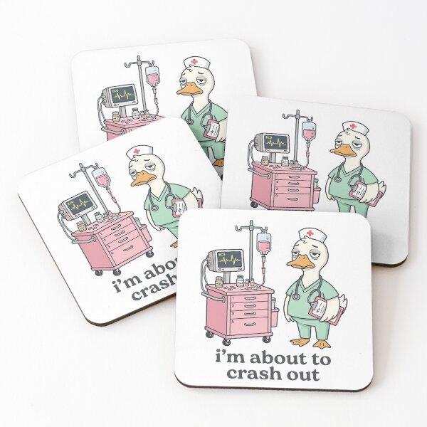Item preview, Exhausted Nurse Duck I'm About to Crash Out Funny Medical Worker Humor designed and sold by raedattia.