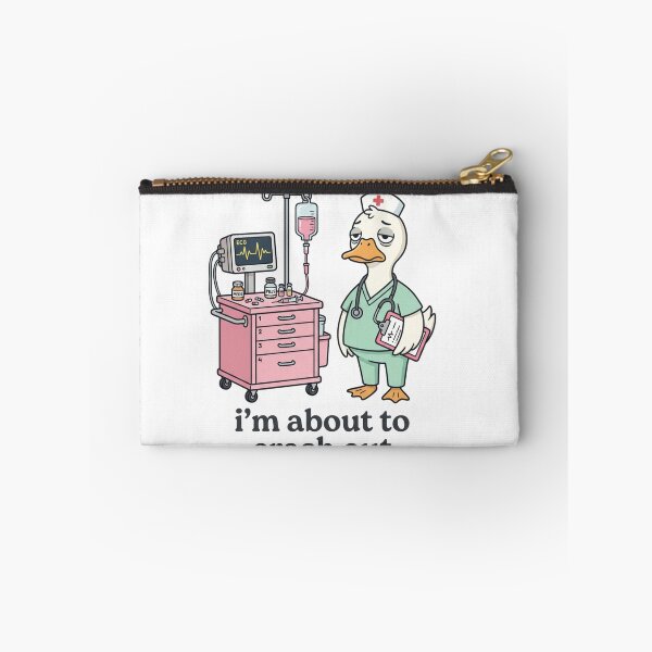 Item preview, Exhausted Nurse Duck I'm About to Crash Out Funny Medical Worker Humor designed and sold by raedattia.