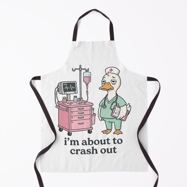 Item preview, Exhausted Nurse Duck I'm About to Crash Out Funny Medical Worker Humor designed and sold by raedattia.