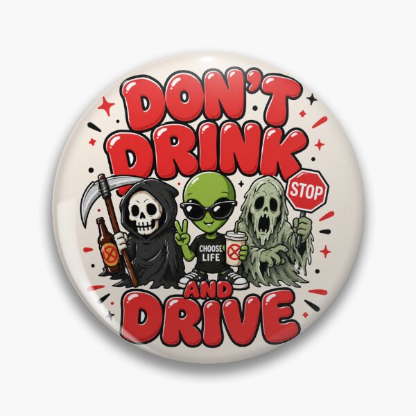 Item preview, Don't Drink And Drive Choose Life Alien Grim Reaper Ghost Funny Halloween designed and sold by Yellowriversss.
