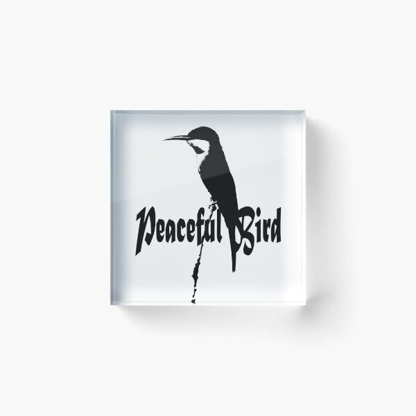 Item preview, High Contrast Kingfisher Silhouette Peaceful Bird Wildlife Graphic Art designed and sold by artistomake.