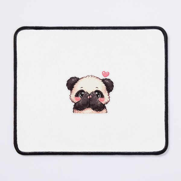 Item preview, Shy Panda Sticker Kawaii Cute Animal Aesthetic for Introverts & Soft Girl Fans designed and sold by CutePrintCorner.