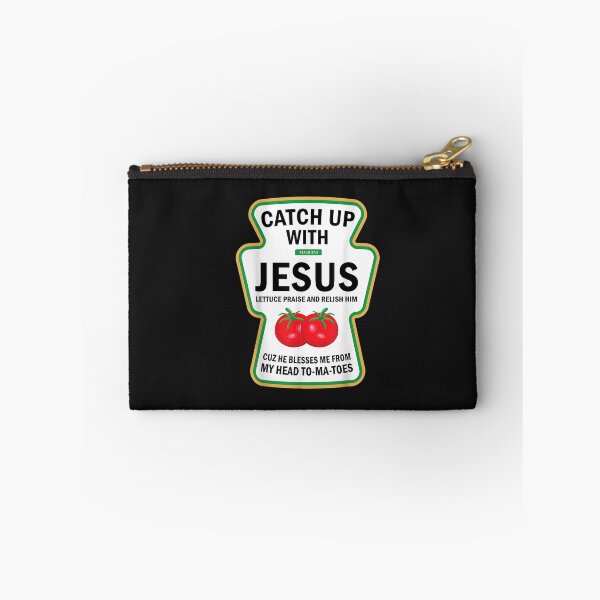 Item preview, Catch Up with Jesus Funny Christian Ketchup Pun Food Meme designed and sold by FrankIsabel.