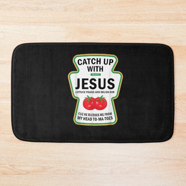 Item preview, Catch Up with Jesus Funny Christian Ketchup Pun Food Meme designed and sold by FrankIsabel.
