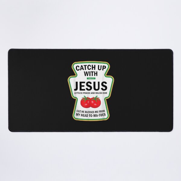 Item preview, Catch Up with Jesus Funny Christian Ketchup Pun Food Meme designed and sold by FrankIsabel.