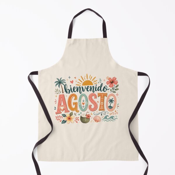 Item preview, Bienvenido Agosto Tropical Summer Welcome August Spanish Floral designed and sold by Yellowriversss.