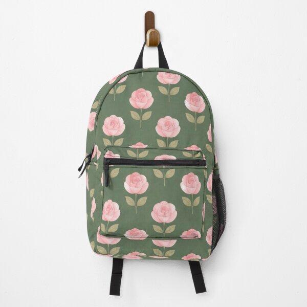 Item preview, Vintage Pink Rose Pattern Green Cottagecore Aesthetic designed and sold by Golden_Pixel_Paper.