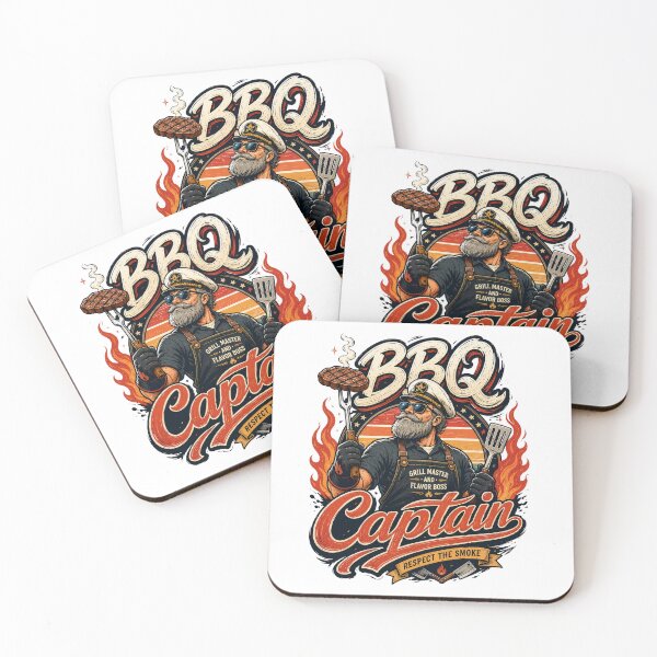 Item preview, BBQ Captain - Grill Master & Flavor Boss Vintage Barbecue Design designed and sold by Craftev.