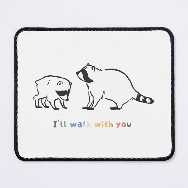 Item preview, i'll walk with you jimothy the raccoon disability pride art designed and sold by LauraHancock0.