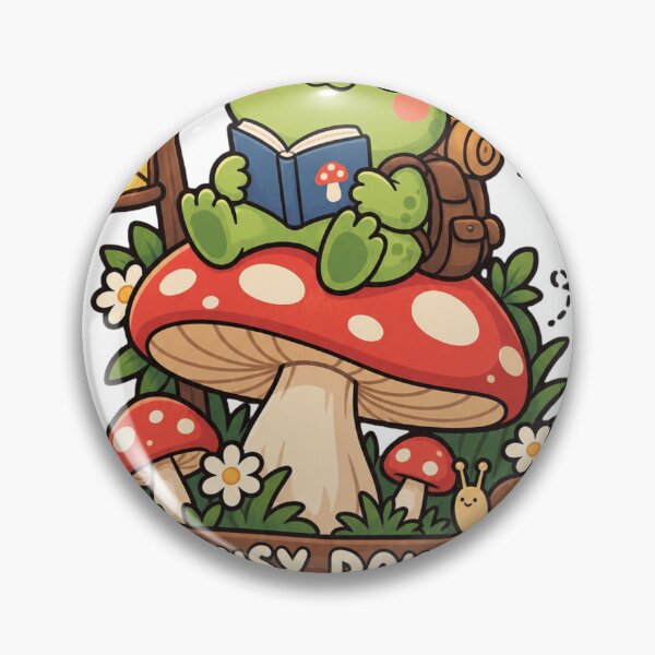Item preview, Cute Frog Reading Book on Mushroom Busy Doing Nothing designed and sold by Herodestroyer.