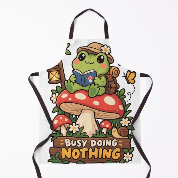Item preview, Cute Frog Reading Book on Mushroom Busy Doing Nothing designed and sold by Herodestroyer.