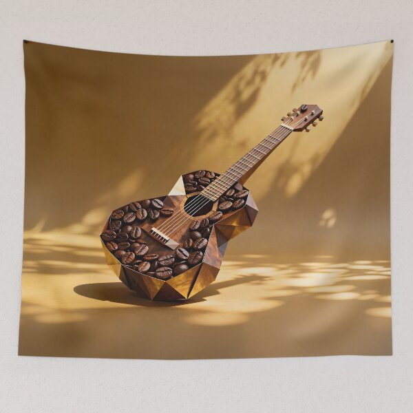 Item preview, Origami guitar decorated with coffee beans designed and sold by Marcu Ioachim.