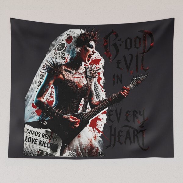 Item preview, Good Evil Heart Rocker Chaos designed and sold by Voodoo Store Paranormal Collections.