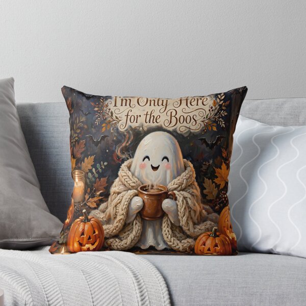 Item preview, Cozy Ghost Halloween Coffee – Spooky Autumn Book Lover Art designed and sold by cr6zym1nd.