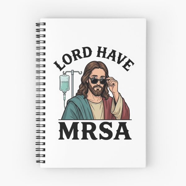 Item preview, Lord Have MRSA Funny Jesus IV Drip Nursing & Medical Microbiology Humor designed and sold by raedattia.