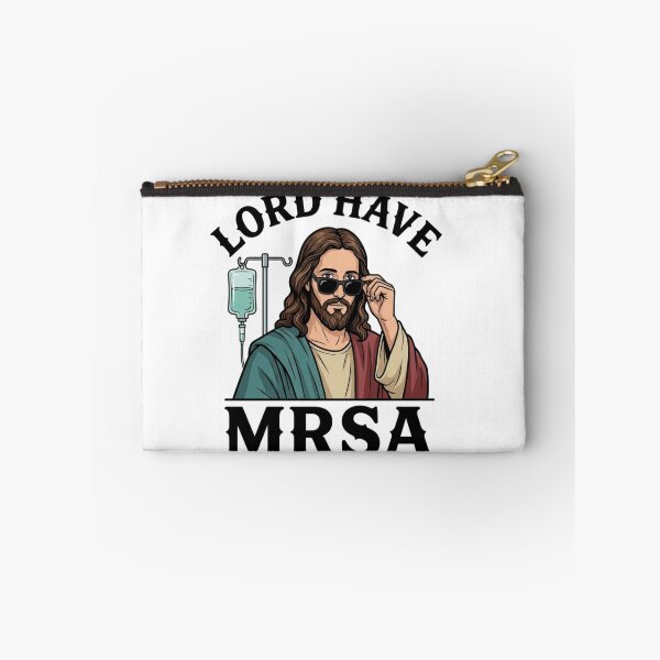 Item preview, Lord Have MRSA Funny Jesus IV Drip Nursing & Medical Microbiology Humor designed and sold by raedattia.