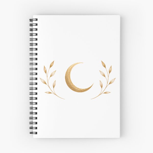 Item preview, Moon & Leaves | Golden Crescent Botanical Design designed and sold by CalmMandala.
