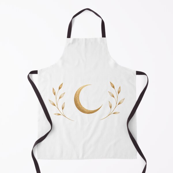 Item preview, Moon & Leaves | Golden Crescent Botanical Design designed and sold by CalmMandala.