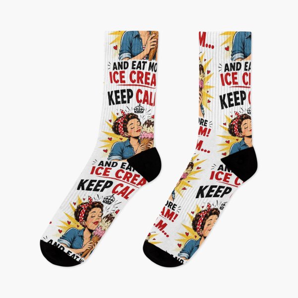 Item preview, Keep Calm and Eat More Ice Cream designed and sold by Mad Axle Studios.