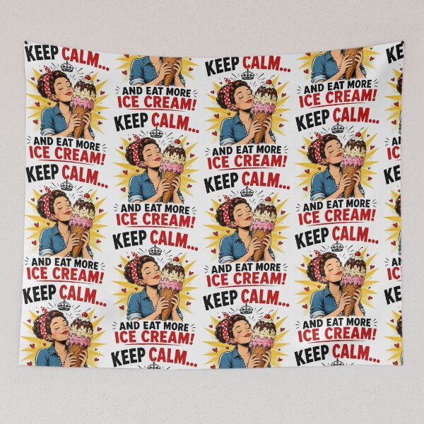 Item preview, Keep Calm and Eat More Ice Cream designed and sold by Mad Axle Studios.