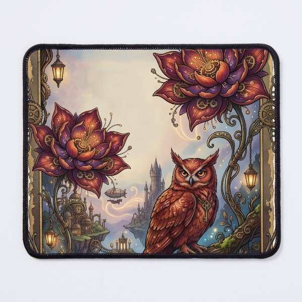 Item preview, Crimson Blossoms & Mystical Owl. designed and sold by nicky2342.