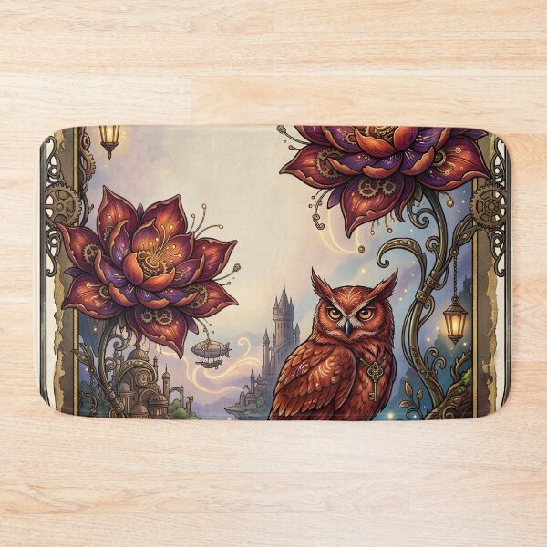 Item preview, Crimson Blossoms & Mystical Owl. designed and sold by nicky2342.