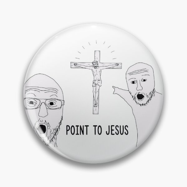 Item preview, Pointing to Jesus - Wojak meme designed and sold by Jack_Hammer.
