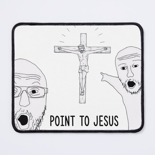 Item preview, Pointing to Jesus - Wojak meme designed and sold by Jack_Hammer.