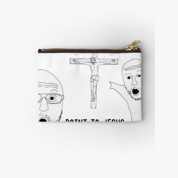 Item preview, Pointing to Jesus - Wojak meme designed and sold by Jack_Hammer.