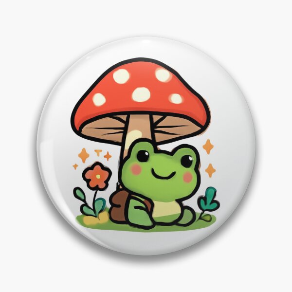 Item preview, Cute Kawaii Frog Mushroom Explorer – Whimsical Woodland Adventure designed and sold by FreshSticker co..