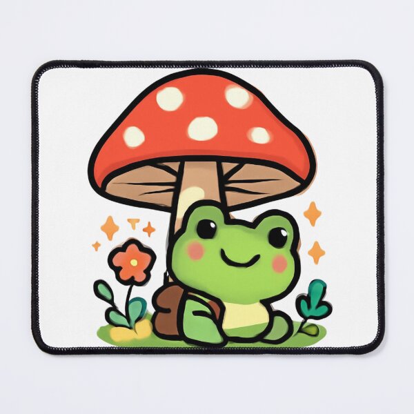 Item preview, Cute Kawaii Frog Mushroom Explorer – Whimsical Woodland Adventure designed and sold by FreshSticker co..