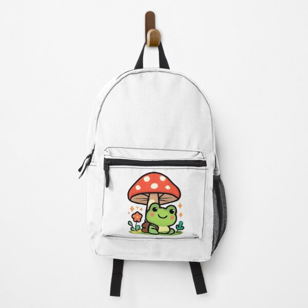 Item preview, Cute Kawaii Frog Mushroom Explorer – Whimsical Woodland Adventure designed and sold by FreshSticker co..