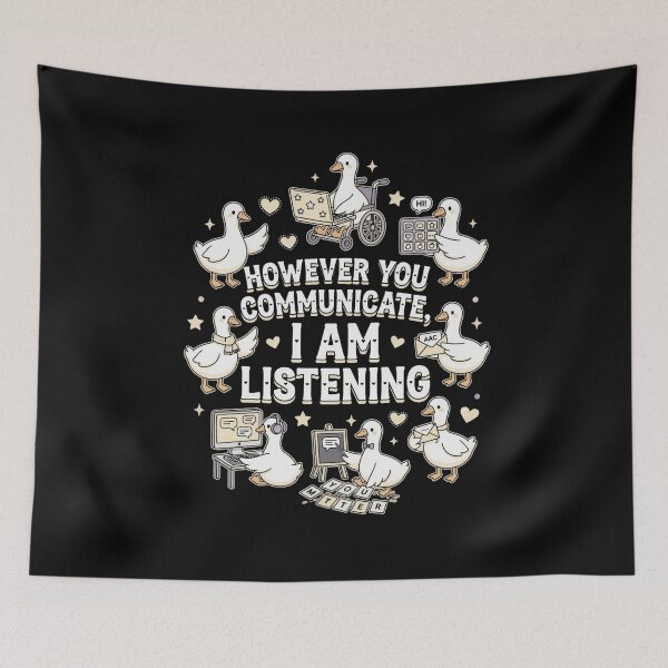 Item preview, However You Communication I'm Listening AAC SLP Silly Goose designed and sold by CF_VintageDesign.