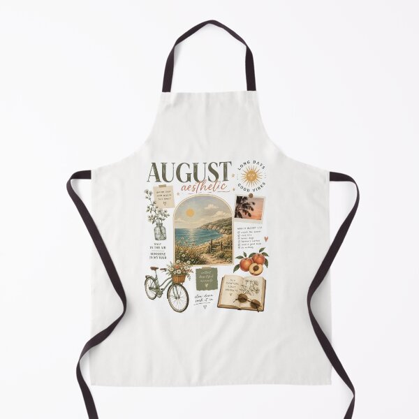 Item preview, August Aesthetic Vintage Collage Beach Coastal Grandma Summer Bucket List designed and sold by Yellowriversss.