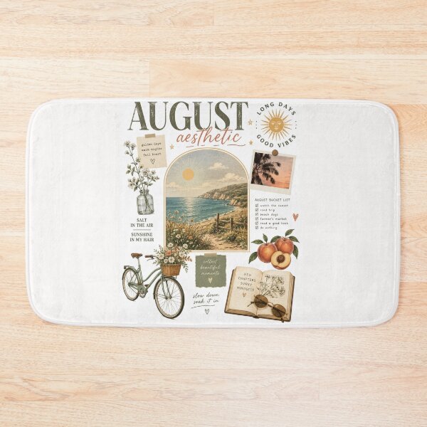 Artikelvorschau, August-Ästhetik, Vintage-Collage, Strand, Küste, Oma, Sommer-Bucket-List entworfen und verkauft von Yellowriversss.