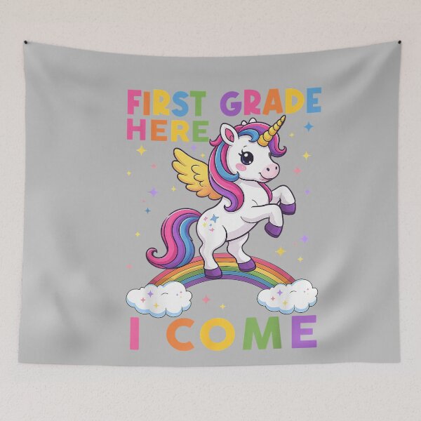 Item preview, Unicorn First Grade Here I Come Back to School Girls Kids designed and sold by mjohnson9.