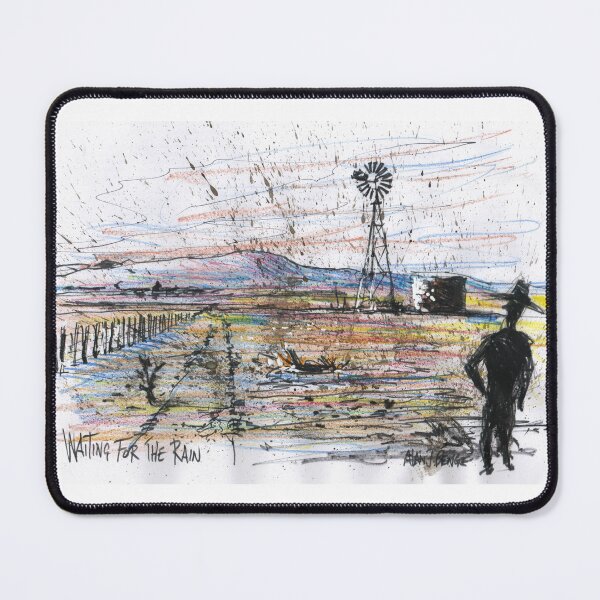 Item preview, Lonely windmill in Aussie outback painting designed and sold by Al Benge - NZ & Australian Art.