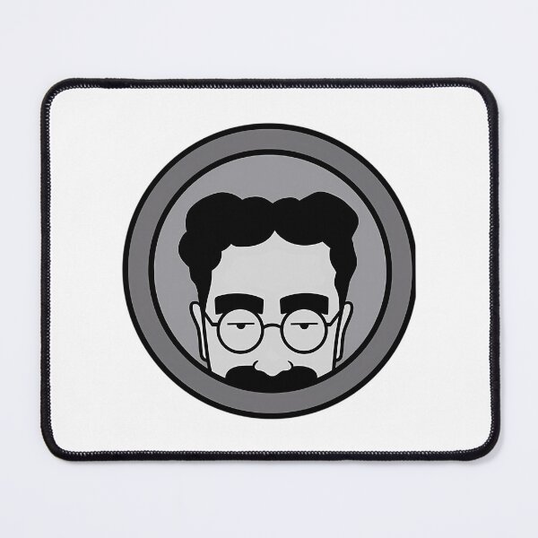 Item preview, Minimalist Vector Portrait Of Man With Glasses And Mustache In Circle designed and sold by RazaLondonn.