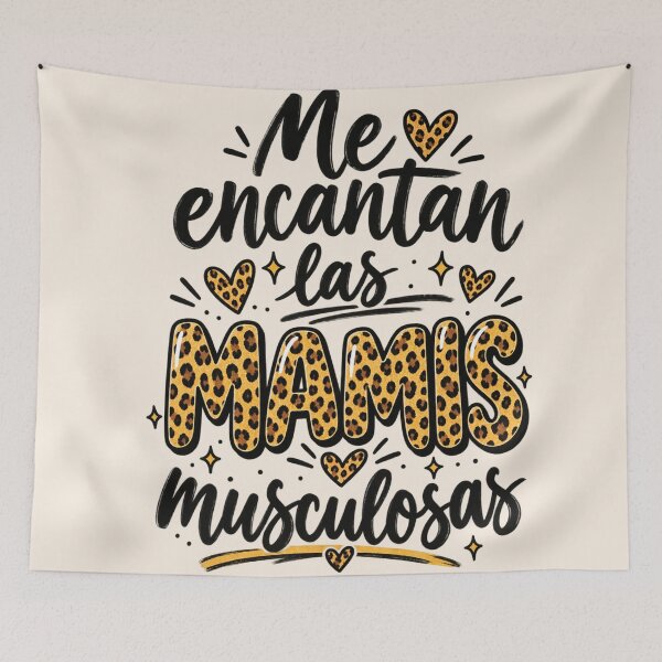 Item preview, Me Encantan Las Mamis Musculosas Leopard Print Gym Latina Muscle Mom designed and sold by Yellowriversss.