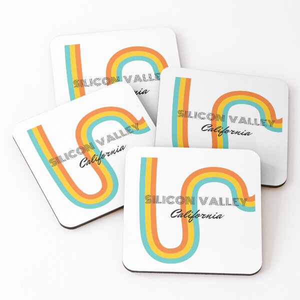 Item preview, Silicon Valley California Retro Rainbow Stripe Vintage Graphic Art designed and sold by SiliconValleyUS.