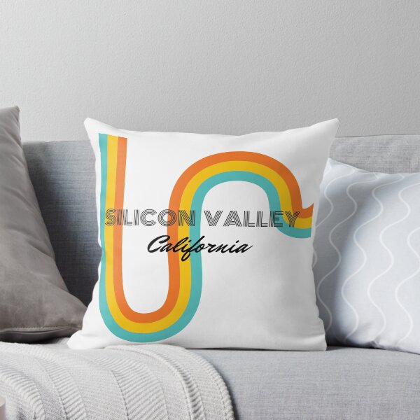 Artikelvorschau, Silicon Valley, Kalifornien – Retro-Regenbogenstreifen-Vintage-Grafik entworfen und verkauft von SiliconValleyUS.