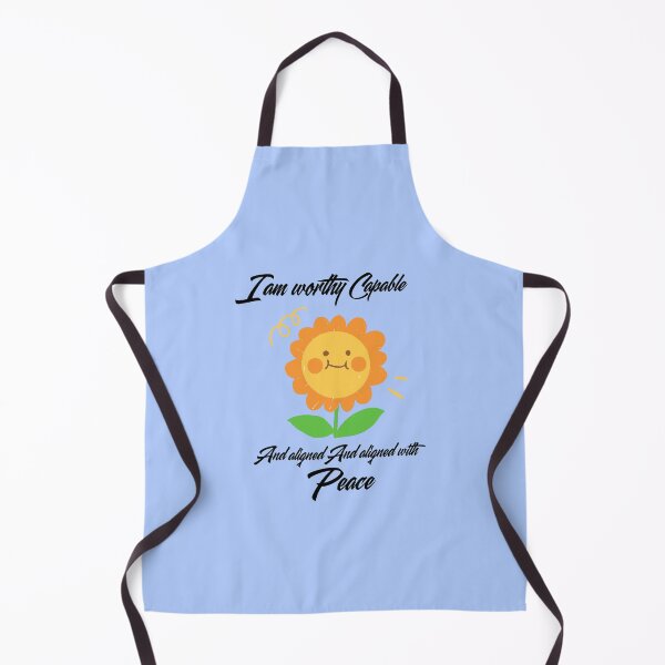 Item preview, I Am Worthy Capable and Aligned With Peace Cute Sunflower Quote designed and sold by NikBrin Prevail .