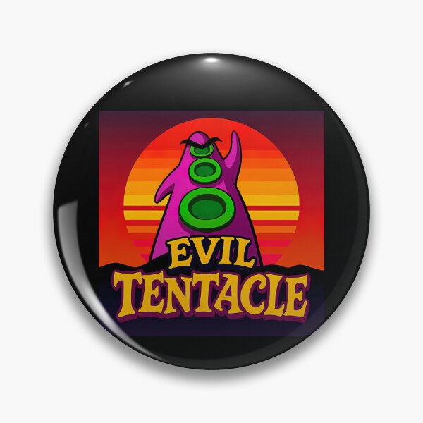 Item preview, Purple Monster Silhouette Over Striped Sunset Background designed and sold by khampol.