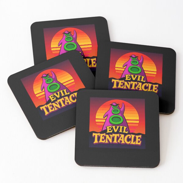 Item preview, Purple Monster Silhouette Over Striped Sunset Background designed and sold by khampol.