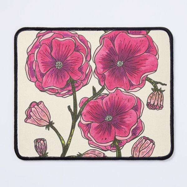 Item preview, Pink flowers, hand-drawn, dense style designed and sold by Senschry.