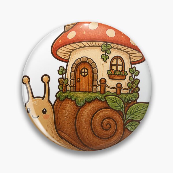 Item preview, Cozy Mushroom Cottage Snail designed and sold by LuckyStore4.