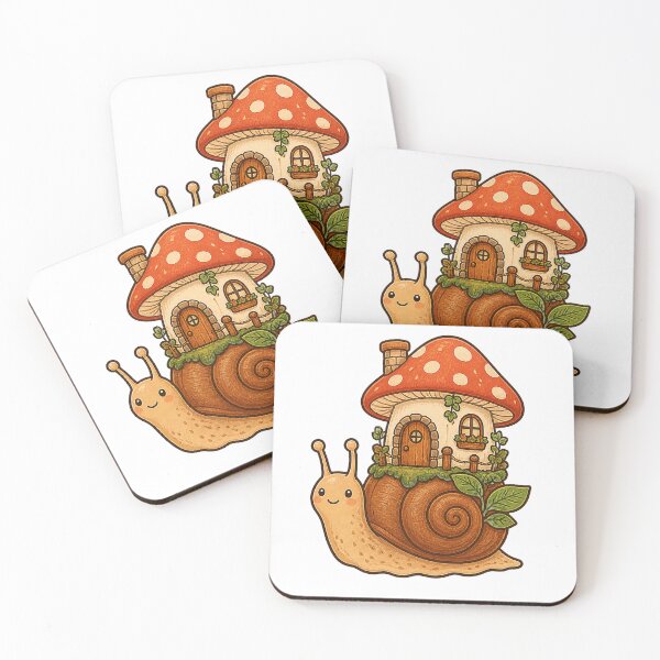 Item preview, Cozy Mushroom Cottage Snail designed and sold by LuckyStore4.