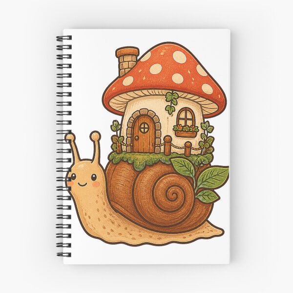 Item preview, Cozy Mushroom Cottage Snail designed and sold by LuckyStore4.