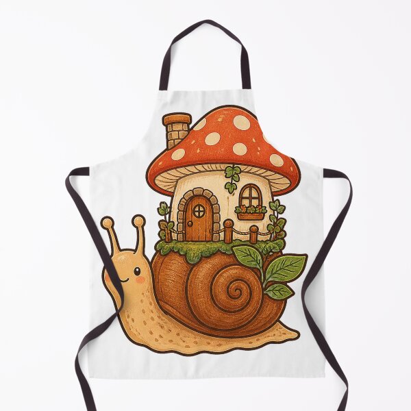 Item preview, Cozy Mushroom Cottage Snail designed and sold by LuckyStore4.