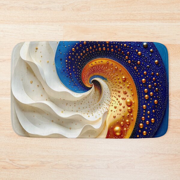 Item preview, Colorful Geometric Spiral Design in Blue and Gold designed and sold by Vicky Brago-Mitchell®.